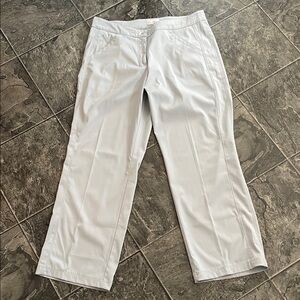 LOPEZ Women’s Light Gray Straight-Cut Lightweight Athletic Sporty Golf Pants